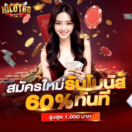 สมาชิกใหม่รับโบนัส 60%